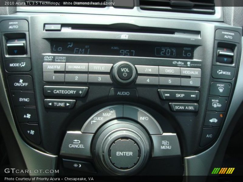 White Diamond Pearl / Ebony 2010 Acura TL 3.5 Technology