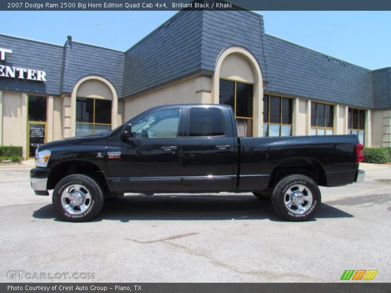 Brilliant Black / Khaki 2007 Dodge Ram 2500 Big Horn Edition Quad Cab 4x4