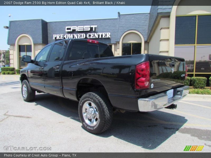 Brilliant Black / Khaki 2007 Dodge Ram 2500 Big Horn Edition Quad Cab 4x4