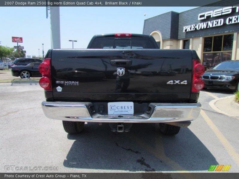 Brilliant Black / Khaki 2007 Dodge Ram 2500 Big Horn Edition Quad Cab 4x4