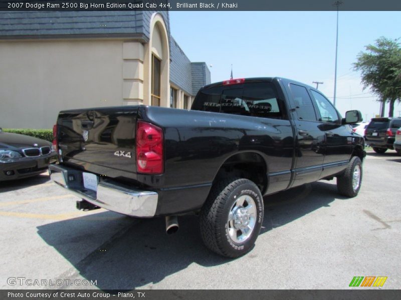 Brilliant Black / Khaki 2007 Dodge Ram 2500 Big Horn Edition Quad Cab 4x4
