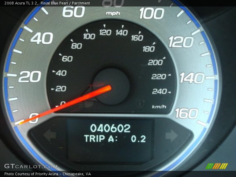 Royal Blue Pearl / Parchment 2008 Acura TL 3.2