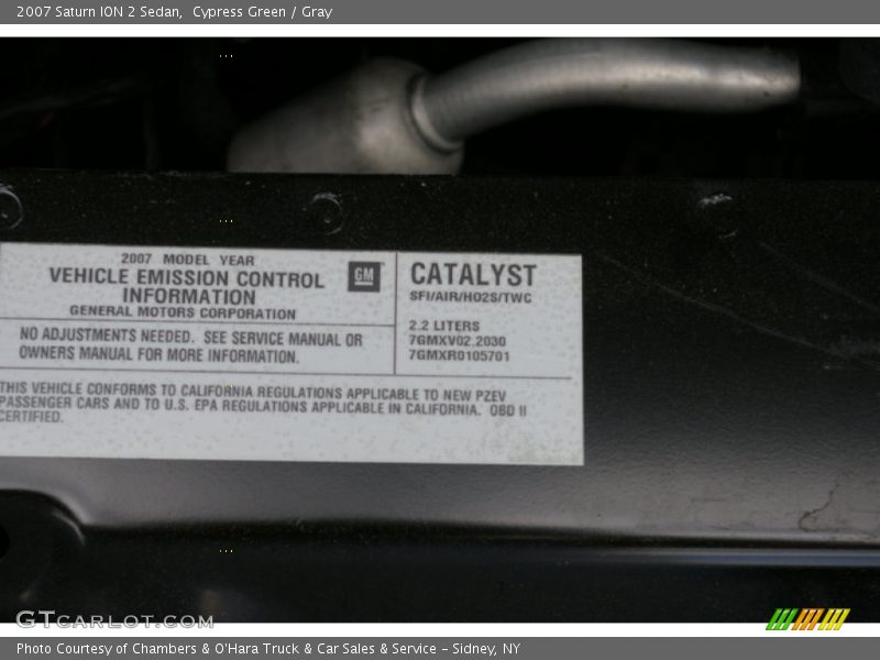 Cypress Green / Gray 2007 Saturn ION 2 Sedan