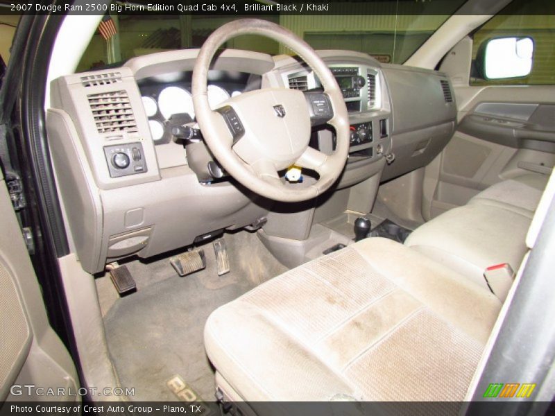 Brilliant Black / Khaki 2007 Dodge Ram 2500 Big Horn Edition Quad Cab 4x4