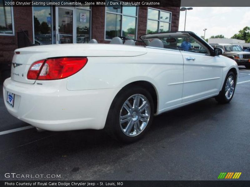 Stone White / Dark Khaki/Light Graystone 2008 Chrysler Sebring Limited Convertible