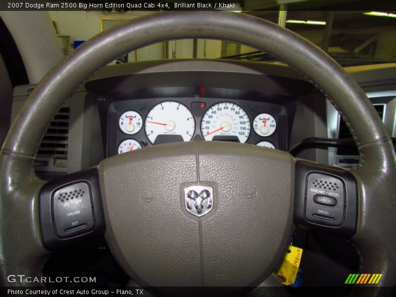 Brilliant Black / Khaki 2007 Dodge Ram 2500 Big Horn Edition Quad Cab 4x4