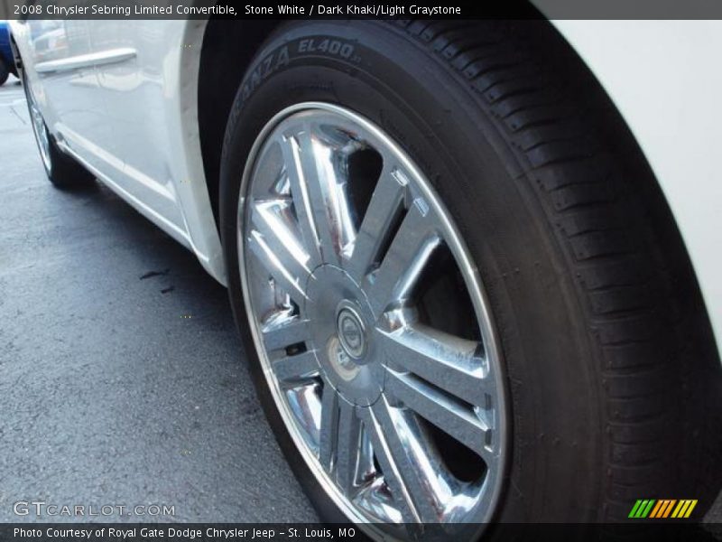 Stone White / Dark Khaki/Light Graystone 2008 Chrysler Sebring Limited Convertible