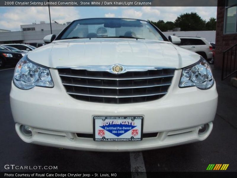 Stone White / Dark Khaki/Light Graystone 2008 Chrysler Sebring Limited Convertible