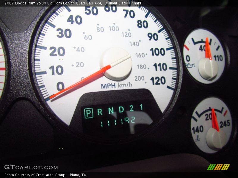 Brilliant Black / Khaki 2007 Dodge Ram 2500 Big Horn Edition Quad Cab 4x4
