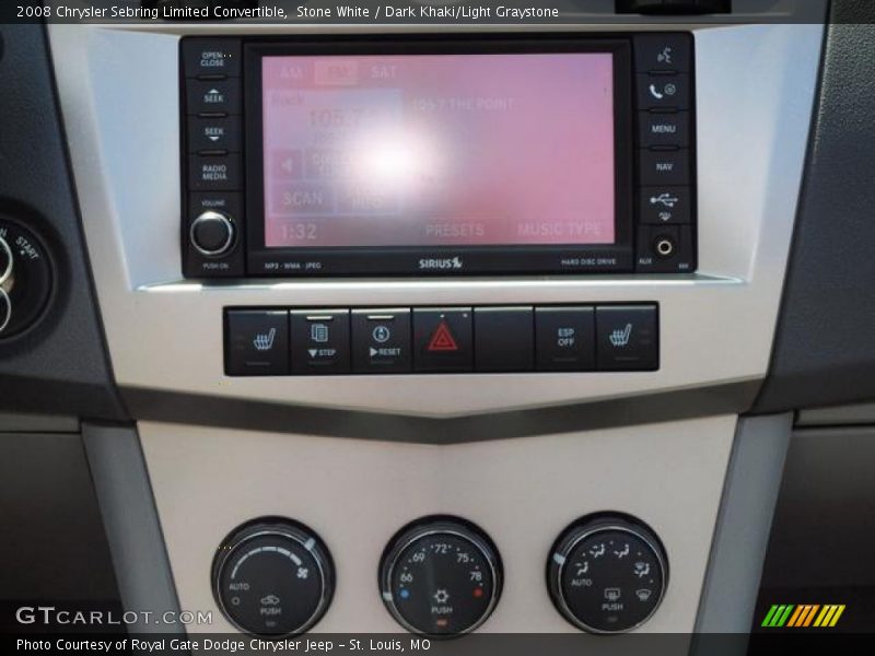 Stone White / Dark Khaki/Light Graystone 2008 Chrysler Sebring Limited Convertible