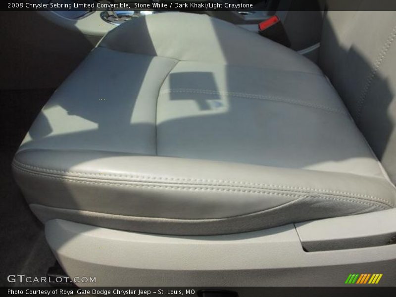 Stone White / Dark Khaki/Light Graystone 2008 Chrysler Sebring Limited Convertible