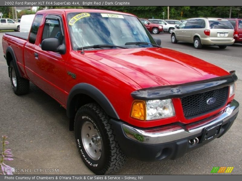 Bright Red / Dark Graphite 2002 Ford Ranger XLT FX4 SuperCab 4x4