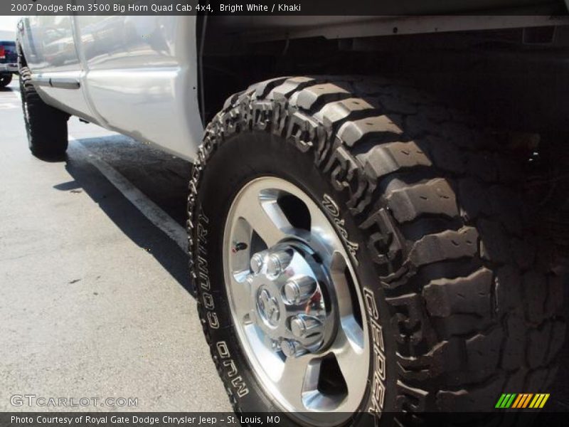 Bright White / Khaki 2007 Dodge Ram 3500 Big Horn Quad Cab 4x4