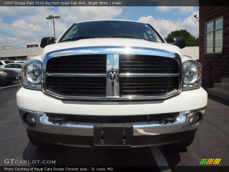 Bright White / Khaki 2007 Dodge Ram 3500 Big Horn Quad Cab 4x4