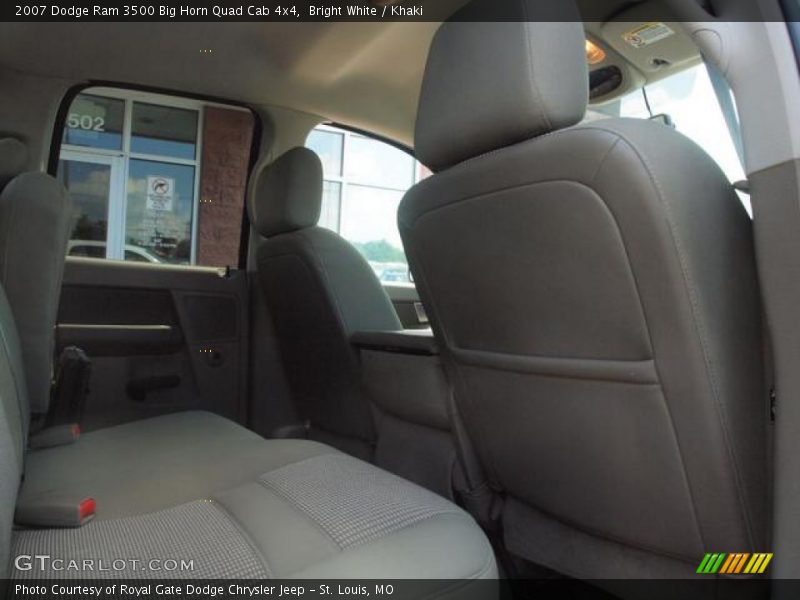 Bright White / Khaki 2007 Dodge Ram 3500 Big Horn Quad Cab 4x4