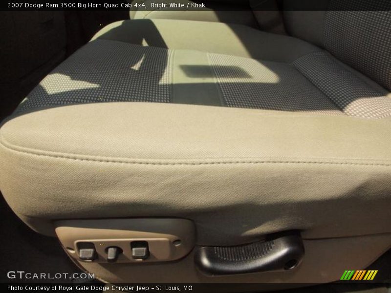 Bright White / Khaki 2007 Dodge Ram 3500 Big Horn Quad Cab 4x4