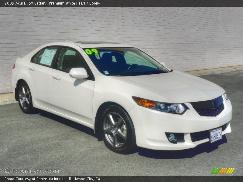 Premium White Pearl / Ebony 2009 Acura TSX Sedan