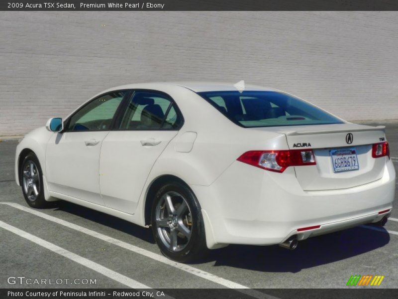 Premium White Pearl / Ebony 2009 Acura TSX Sedan