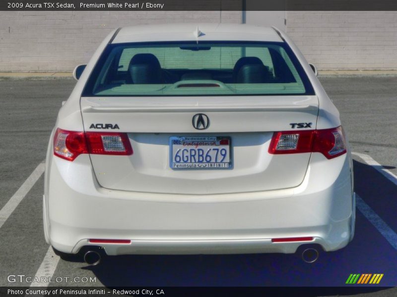Premium White Pearl / Ebony 2009 Acura TSX Sedan