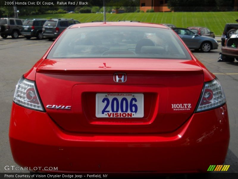 Rallye Red / Black 2006 Honda Civic EX Coupe