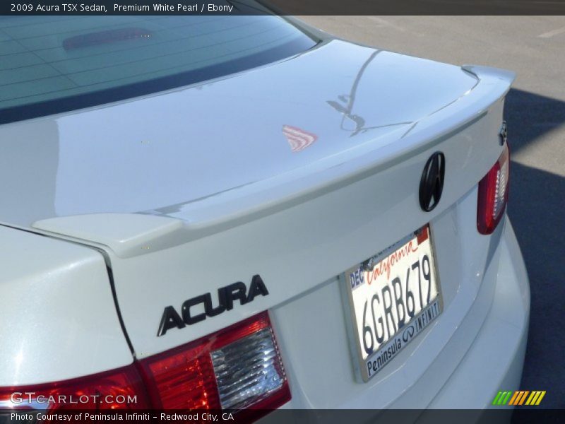 Premium White Pearl / Ebony 2009 Acura TSX Sedan