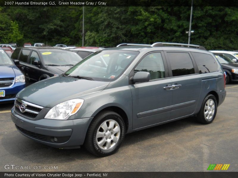 Green Meadow Gray / Gray 2007 Hyundai Entourage GLS