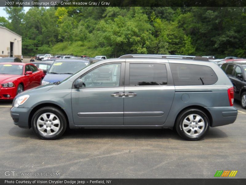 Green Meadow Gray / Gray 2007 Hyundai Entourage GLS