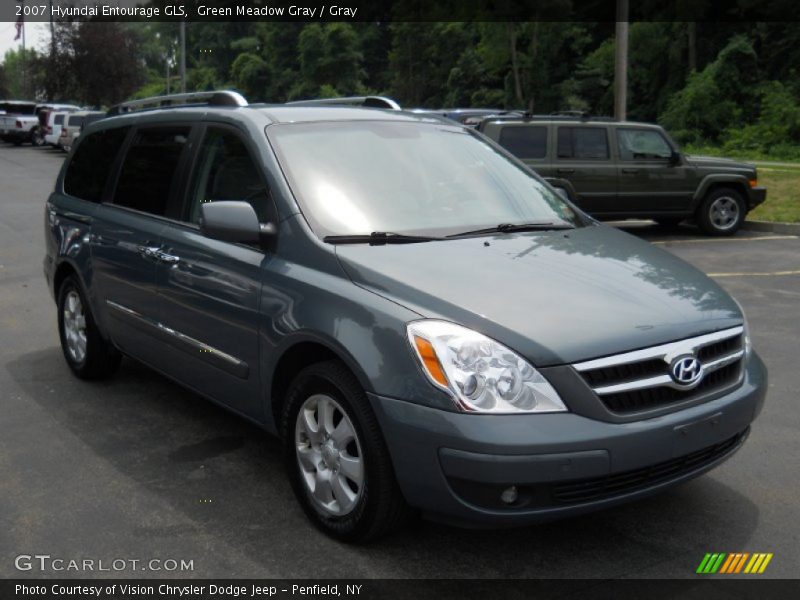 Green Meadow Gray / Gray 2007 Hyundai Entourage GLS