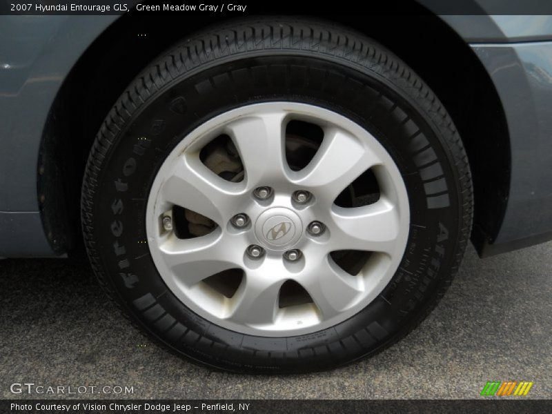 Green Meadow Gray / Gray 2007 Hyundai Entourage GLS