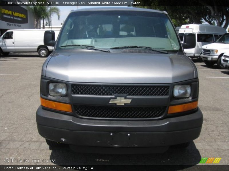 Summit White / Medium Pewter 2008 Chevrolet Express LS 3500 Passenger Van