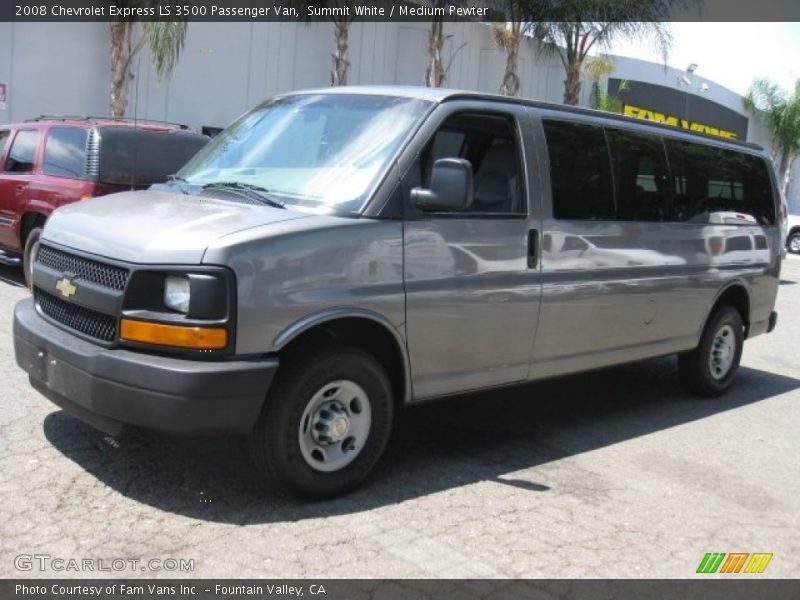 Summit White / Medium Pewter 2008 Chevrolet Express LS 3500 Passenger Van