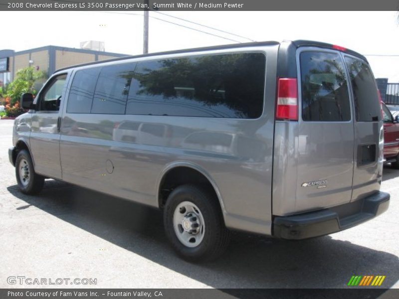 Summit White / Medium Pewter 2008 Chevrolet Express LS 3500 Passenger Van