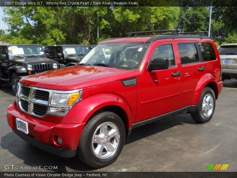 Inferno Red Crystal Pearl / Dark Khaki/Medium Khaki 2007 Dodge Nitro SLT