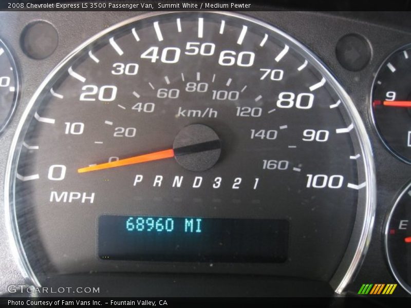 Summit White / Medium Pewter 2008 Chevrolet Express LS 3500 Passenger Van