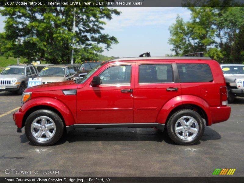 Inferno Red Crystal Pearl / Dark Khaki/Medium Khaki 2007 Dodge Nitro SLT