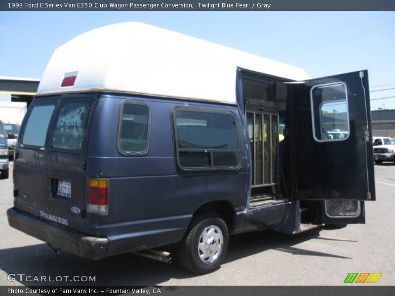 Twilight Blue Pearl / Gray 1993 Ford E Series Van E350 Club Wagon Passenger Conversion