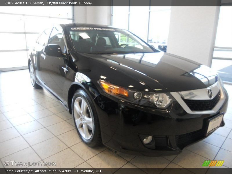 Crystal Black Pearl / Ebony 2009 Acura TSX Sedan