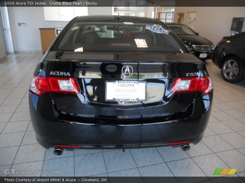 Crystal Black Pearl / Ebony 2009 Acura TSX Sedan