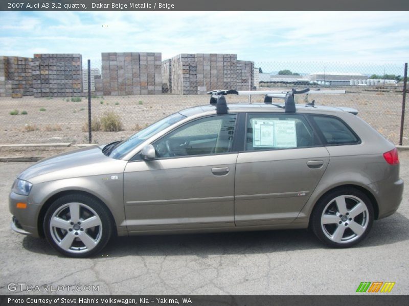  2007 A3 3.2 quattro Dakar Beige Metallic