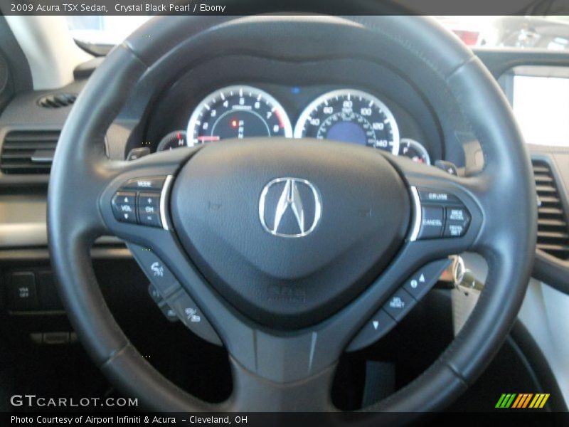 Crystal Black Pearl / Ebony 2009 Acura TSX Sedan
