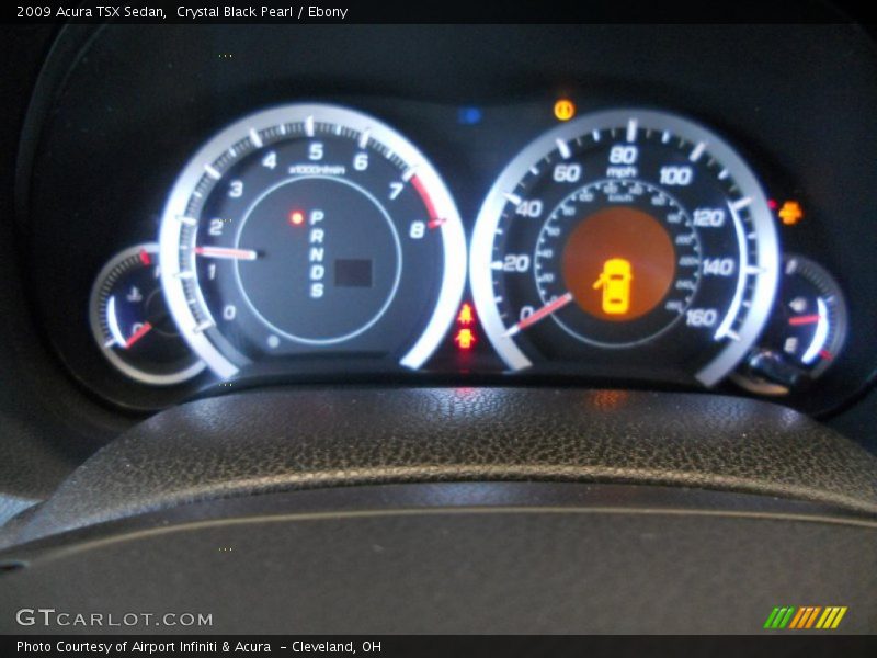 Crystal Black Pearl / Ebony 2009 Acura TSX Sedan