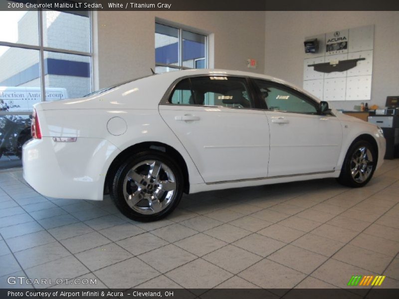 White / Titanium Gray 2008 Chevrolet Malibu LT Sedan
