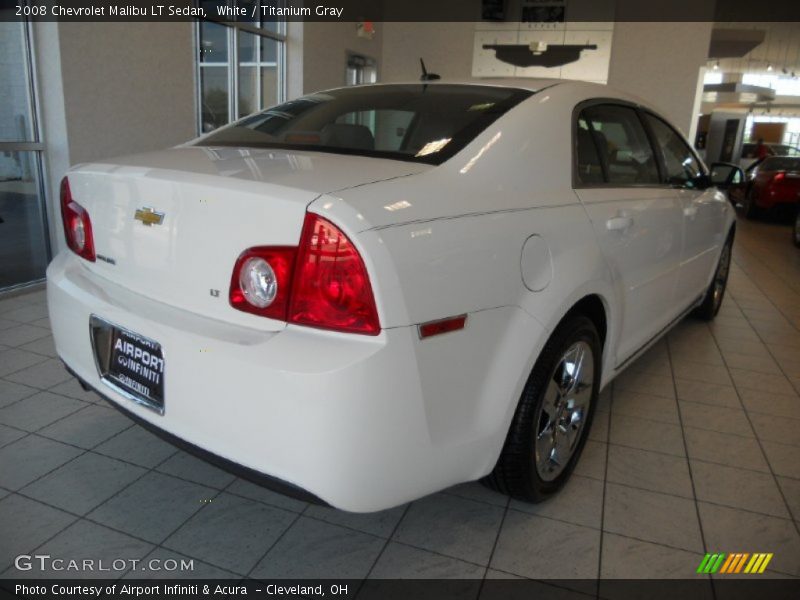 White / Titanium Gray 2008 Chevrolet Malibu LT Sedan