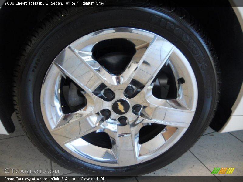 White / Titanium Gray 2008 Chevrolet Malibu LT Sedan