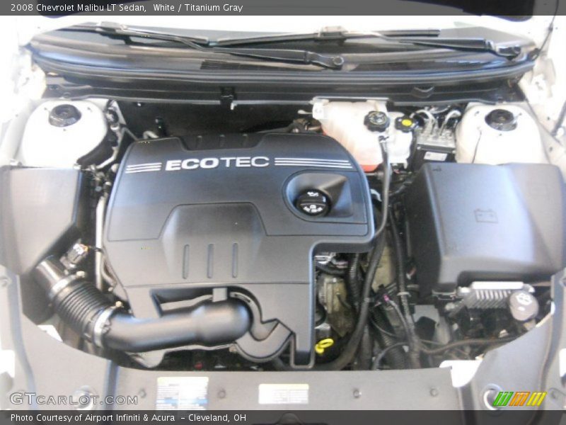 White / Titanium Gray 2008 Chevrolet Malibu LT Sedan