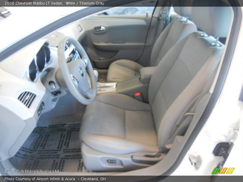 White / Titanium Gray 2008 Chevrolet Malibu LT Sedan