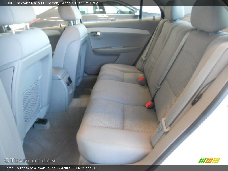 White / Titanium Gray 2008 Chevrolet Malibu LT Sedan