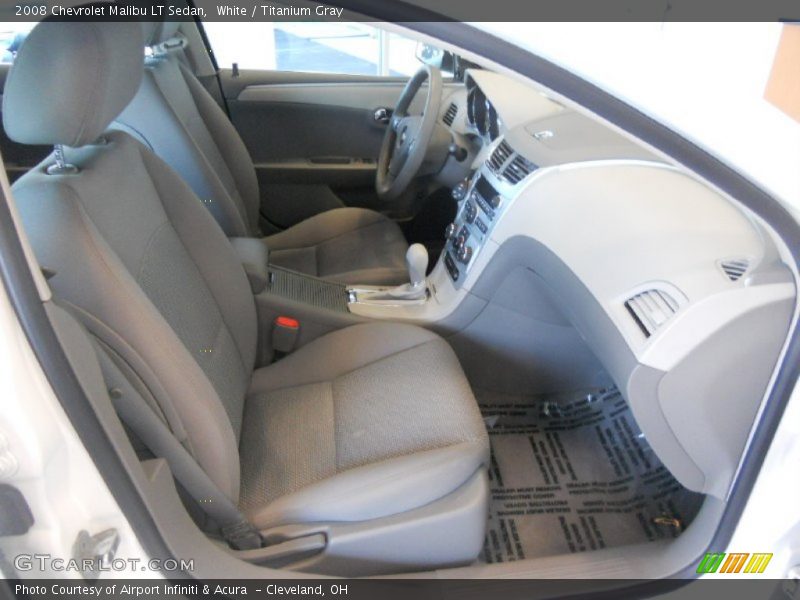 White / Titanium Gray 2008 Chevrolet Malibu LT Sedan