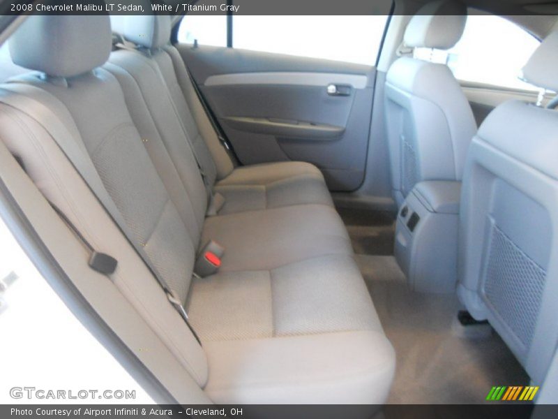 White / Titanium Gray 2008 Chevrolet Malibu LT Sedan