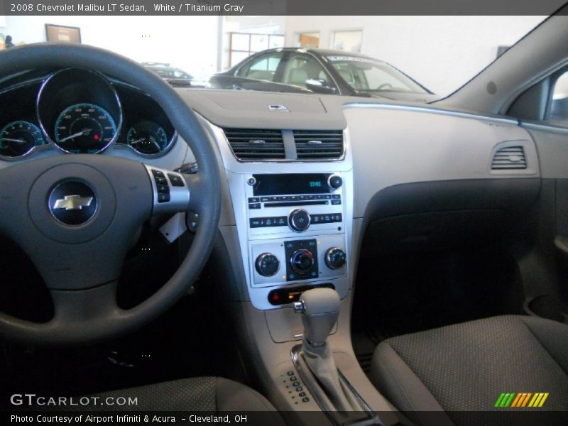 White / Titanium Gray 2008 Chevrolet Malibu LT Sedan